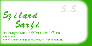 szilard sarfi business card